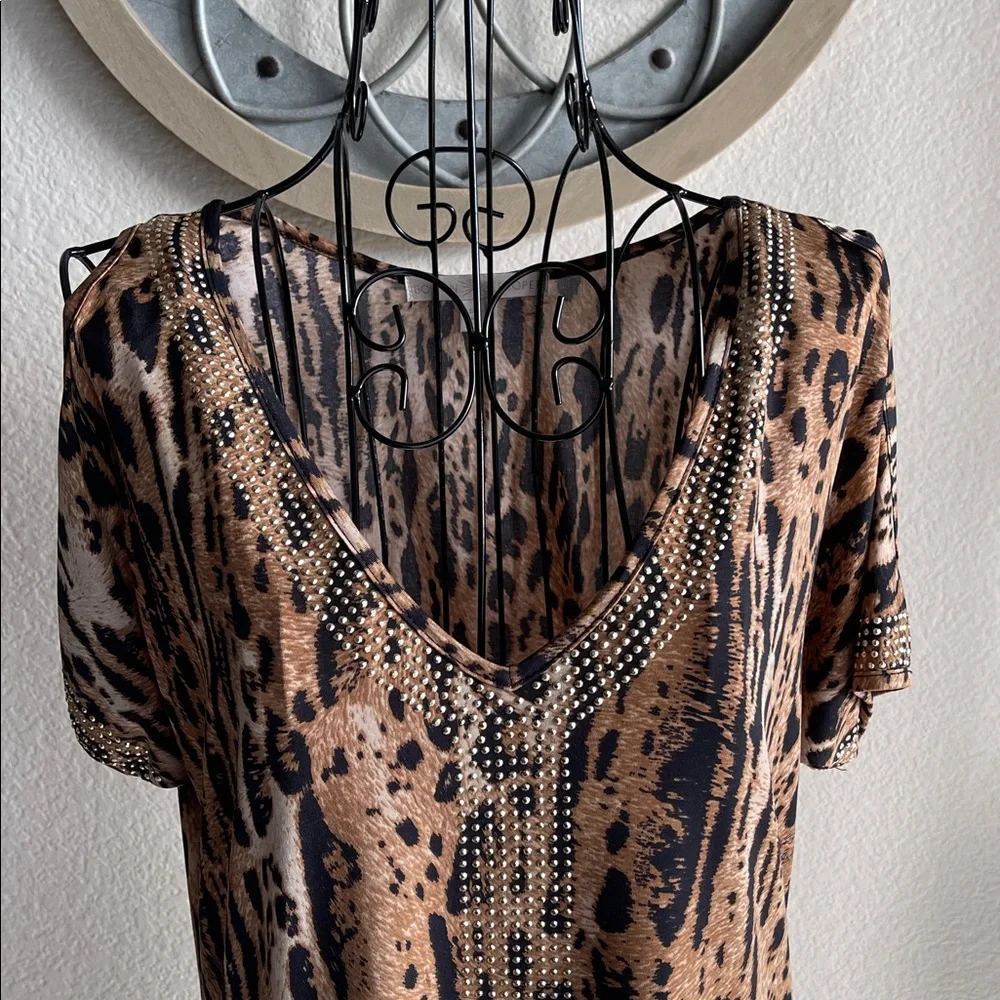 Boston Proper Leopard top - Picture 2 of 3